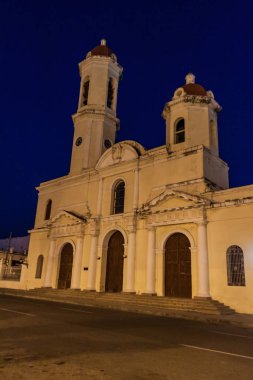 Catedral de la Purisima Concepcion kilise Parque Jose Marti Meydanı Cienfuegos, Cuba '