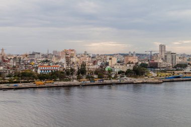 Arka plan üzerinde Eski Havana, Küba'nın manzarası