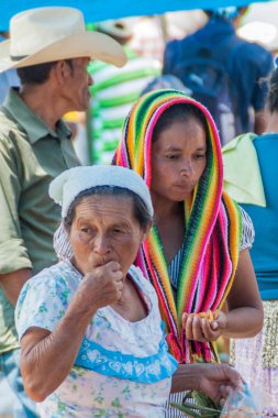 San Manuel De Colohete, Honduras - 15 Nisan 2016: Yerel yerli halkın bir pazar. Ayda iki kez bu köyde büyük bir pazar olduğunu.