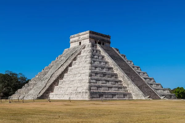 Maja Régészeti Lelőhely Chichén Itzá Mexikó Ban Kukulkan Piramis — Stock Fotó