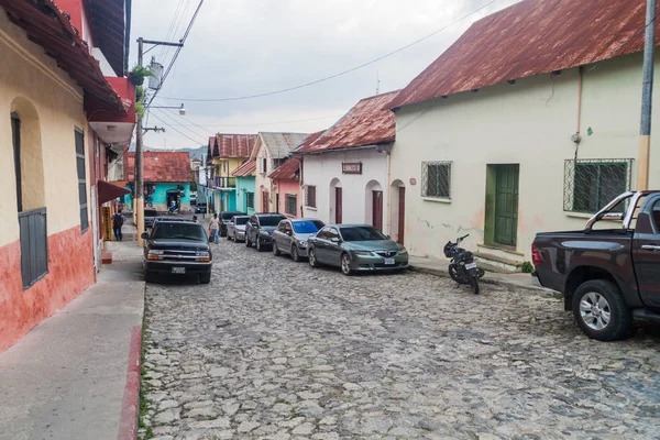 Flores Guatemala March 2016 Cobbled Street Flores Guatemala — Stock Photo, Image