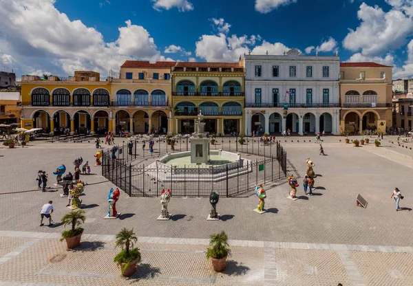 Havana Küba Şubat 2016 Görünüm Plaza Vieja Meydanı Havana Vieja — Stok fotoğraf