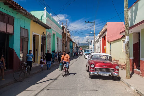 Trinidad Küba Şubat 2016 Vintage Chevrolet Trinidad Küba Nın Ortasındaki — Stok fotoğraf