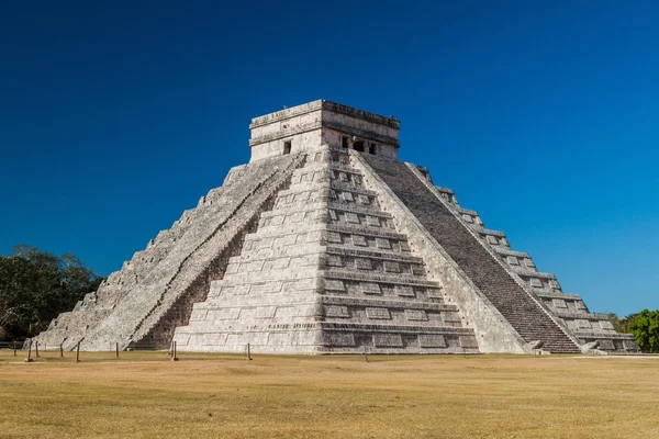Maja Régészeti Lelőhely Chichén Itzá Mexikó Ban Kukulkan Piramis — Stock Fotó