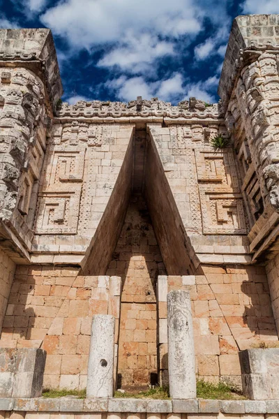 Palacio Del Gobernador Pałac Gubernatora Budynku Ruinach Starożytnego Miasta Majów — Zdjęcie stockowe