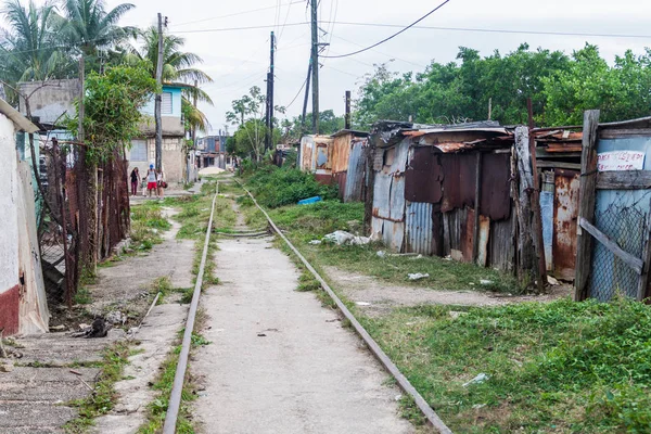 Matanzas Cuba Feb 2016 Impoverished Neihgborhood Matanzas Cuba — Stock Photo, Image