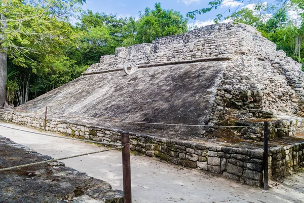 Campo Ballo Sulle Rovine Della Città Maya Coba Messico — Foto Stock