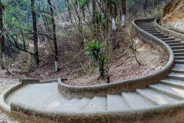 Treppe Zum Aussichtspunkt Cerro Cruz Antigua Guatemala — Stockfoto