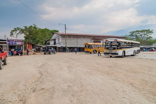 Gracias Honduras Abril 2016 Autobuses Terminal Autobuses Ciudad Gracias — Foto de Stock