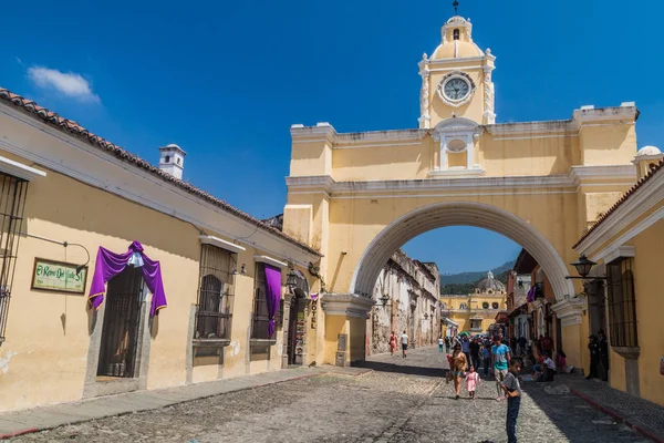 Antigua Guatemala Mart 2016 Görünüm Santa Catalina Arch Şehirde Antigua — Stok fotoğraf