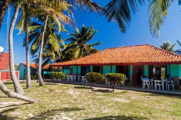 Playa Giron, Küba - 15 Şubat 2016: Playa Giron village, Küba yakınındaki sahil beldesi Caleta Buena Domuzlar Körfezi, görünümünü.