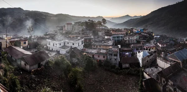 San Mateo Ixtatan Town, Guatemala havadan görünümü