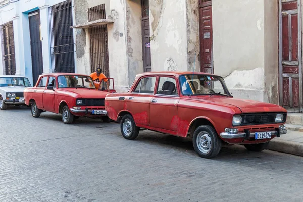 Camaguey Cuba Jan 2016 Oude Auto Een Straat Camagüey — Stockfoto