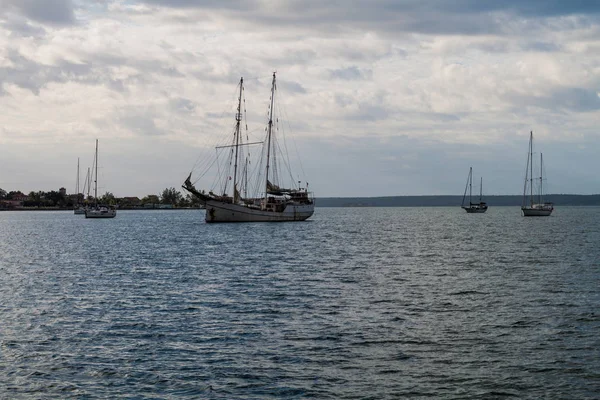 Cienfuegos Cuba Teknelerden Bahia Jagua Bay — Stok fotoğraf