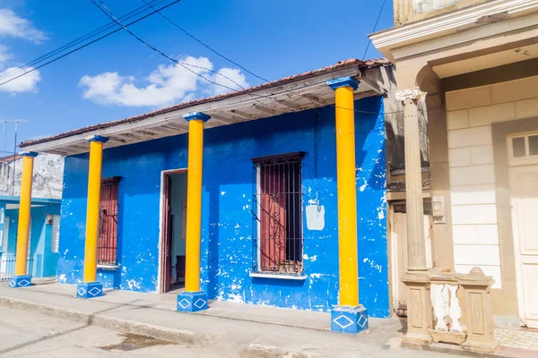 Casa Azul Colorida Guantánamo Cuba — Fotografia de Stock