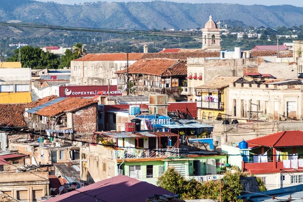 Santiago De Cuba, Cuba - 31 Ocak 2016: Arial görünümünü Santiago de Cuba, Cuba