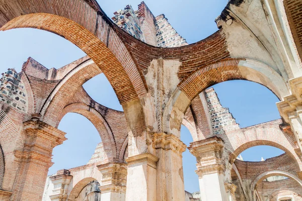 Ruïnes Van Kathedraal Van Santiago Antigua Guatemala — Stockfoto