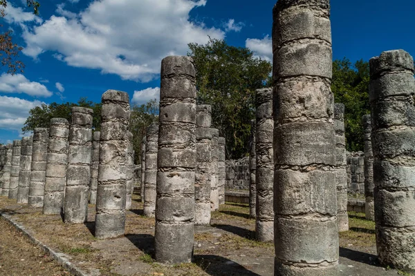 Arkeolojik Sit Chichen Itza Meksika Bin Sütunları Tapınağı — Stok fotoğraf