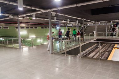 Panama City, Panama - 27 Mayıs 2016: İç Panama Metro İstasyonu.