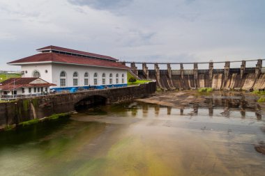 Gatun dam and power generating station building, Panama clipart