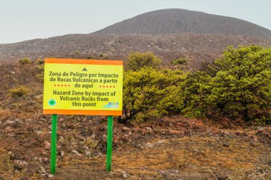 Telica yanardağ, Nikaragua yakınındaki bilgi yönetim kurulu