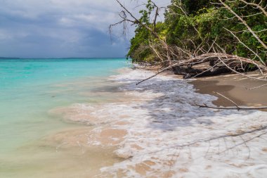 Isla Zapatilla sahil Adası, Bocas del Toro adalar, Panama parçası