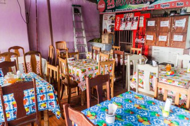 Granada, Nikaragua - 28 Nisan 2016: Granada, Nikaragua yerel bir eatery görünümünü.