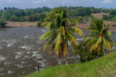 San Juan river rapids Ell Castillo village, Nikaragua yakınındaki