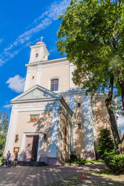 Vilnius, Litvanya - 15 Ağustos 2016: Ortodoks Kilisesi Kutsal Ruh'un Vilnius, Litvanya.