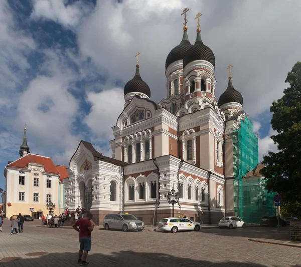 Tallinn, Estonya - 23 Ağustos 2016: Tallinn, Alexander Nevsky Ortodoks Katedrali.