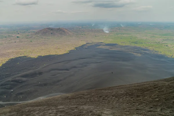 Flujos Lava Del Volcán Cerro Negro Nicaragua — Foto de Stock