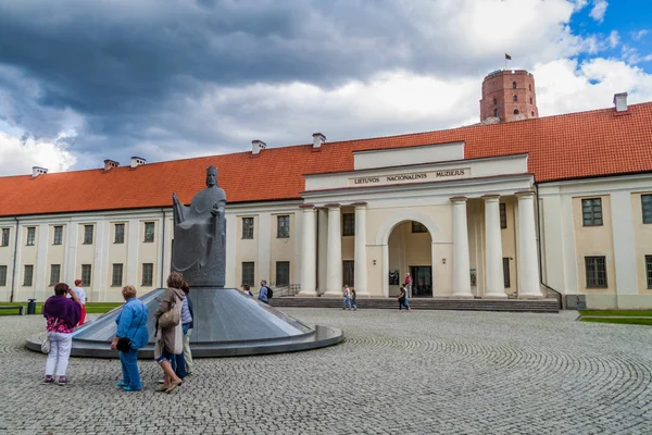 Vilnius Litaugust 2016 Litauens Nationalmuseum Vilnius Litauen Statue Mindaugas Den - Stock-foto
