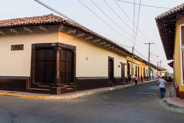 Leon Nicaragua Abril 2016 Huses Coloniais Centro Leon Nicarágua — Fotografia de Stock