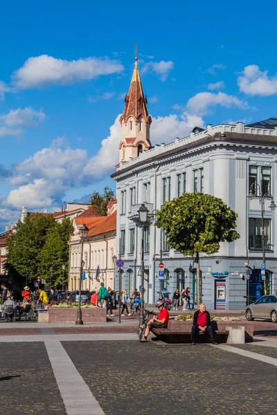 Vilnius Lithuania August 2016 Town Hall Vilniaus Rotuse Square Vilnius — Stock Photo, Image