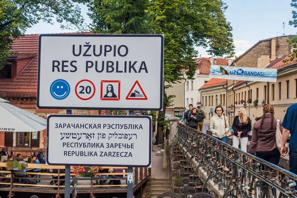 Vilnius, Litvanya - 15 Ağustos 2016: İşareti 