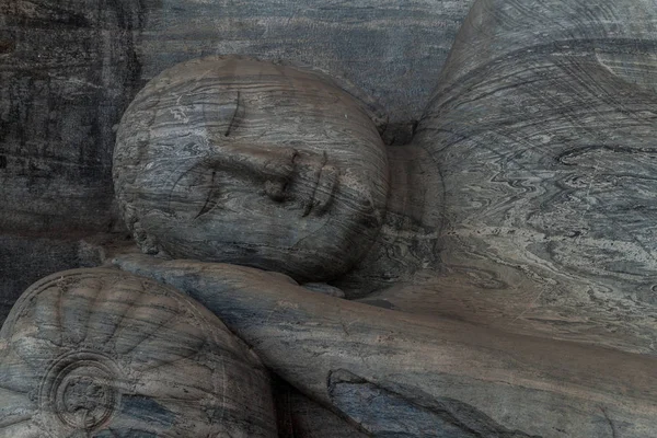 Estatua Buda Templo Roca Gal Vihara Antigua Ciudad Polonnaruwa Sri — Foto de Stock