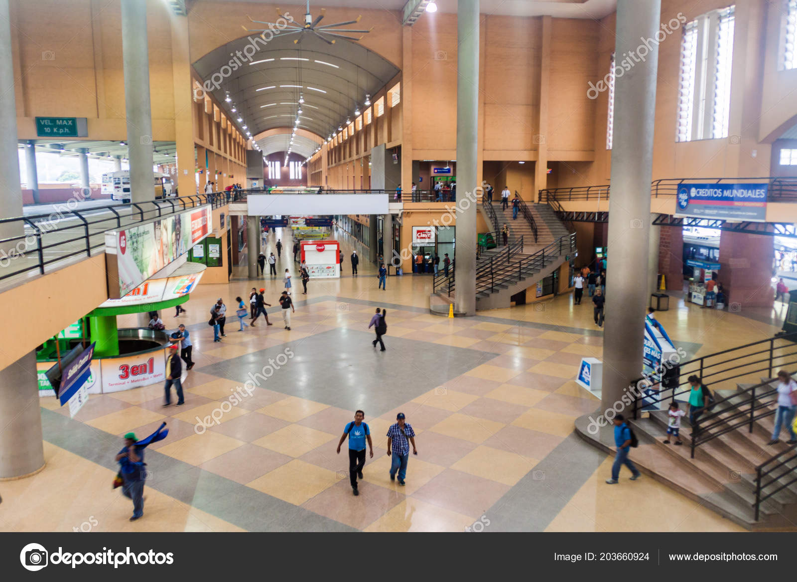 Panama City Panama May 2016 Interior Albrook Bus Terminal Panama