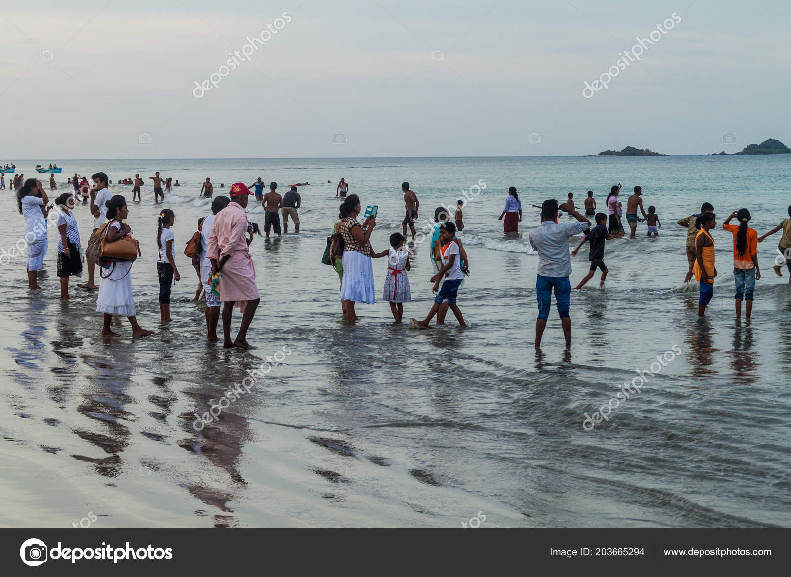 Nilaveli Sri Lanka Juillet 2016 Population Locale Profiter