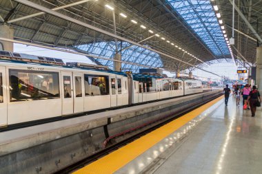 Panama City, Panama - 29 Mayıs 2016: Panama Metro İstasyonu görünümünü.