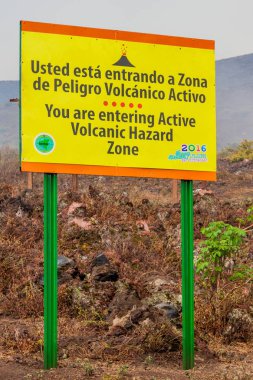 Telica yanardağ, Nikaragua yakınındaki bilgi yönetim kurulu