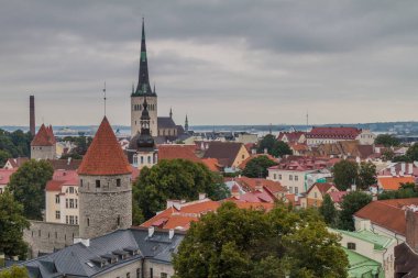 Tallinn eski şehir, Estonya havadan görünümü