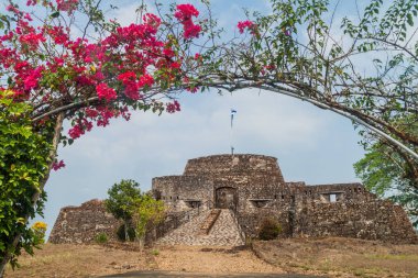 Kale Immaculate Conception köyün Ell Castillo, San Juan Nehri, Nicaragua
