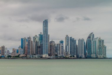 Panama City Skyline arka plan üzerinde