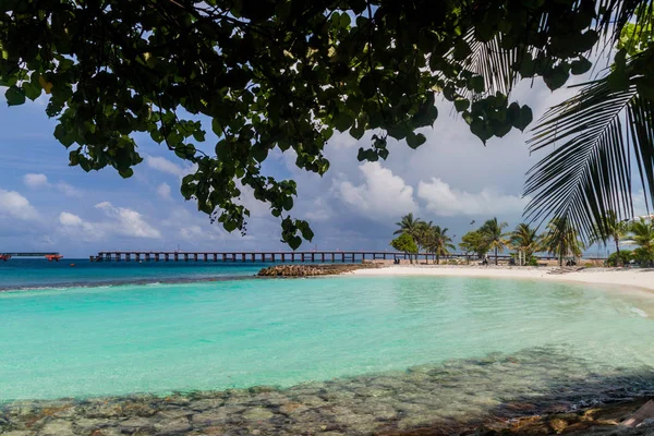 Yapay plaj Male, Maldivler.