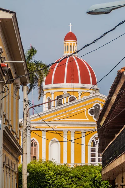 Εξωτερικό Του Όμορφο Καθεδρικό Ναό Της Γρανάδας Νικαράγουα — Φωτογραφία Αρχείου