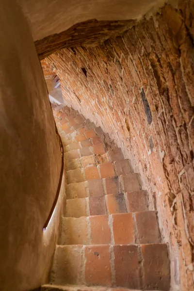 Escalera Estrecha Una Torre Del Castillo Turaida Letonia —  Fotos de Stock