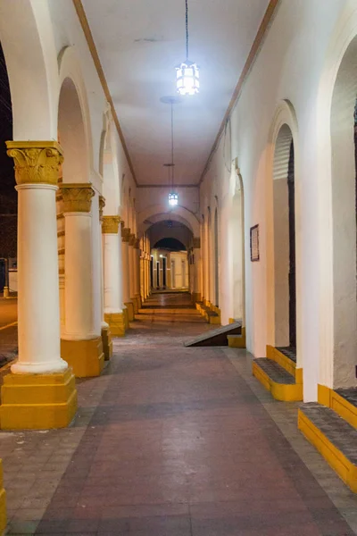 Nachtansicht Eines Torbogens Granada Nicaragua — Stockfoto