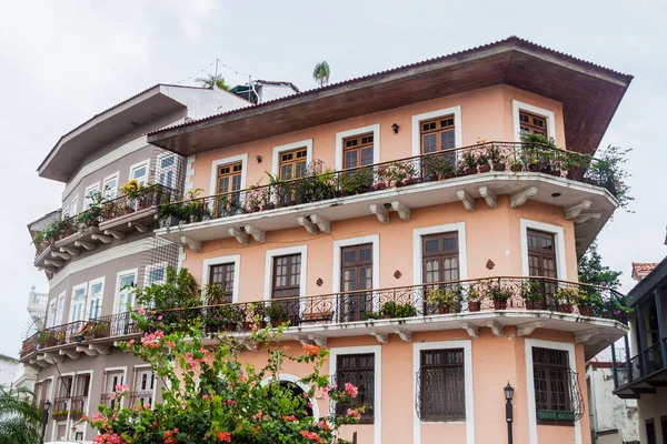 Kolonialne Budynki Casco Viejo Historyczne Centrum Mieście Panama — Zdjęcie stockowe