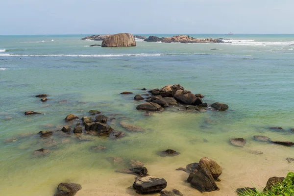 Rocas Costa Del Mar Cerca Galle Fort Sri Lanka — Foto de Stock