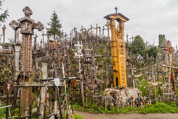 Collina Delle Croci Luogo Pellegrinaggio Nel Nord Della Lituania — Foto Stock